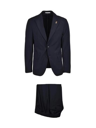 Pal Zileri Black Nylon Stretch Men Suit