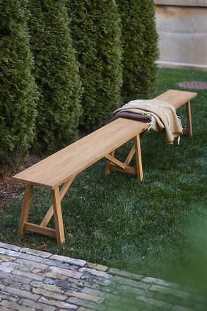 Terrain Trestle Teak Bench