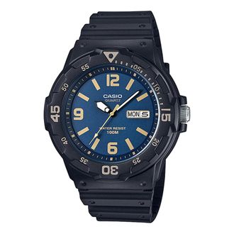 Casio STANDARD Series waterproof Rose Gold Blue Analog MRW-200H-2B3