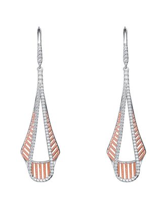 Genevive 18K Rose Gold Vermeil Earrings