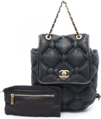 Chanel Black Leather Backpack (Pre-Owned)