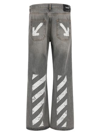 Off-white Relaxed-Fit Cotton Jeans - Gray