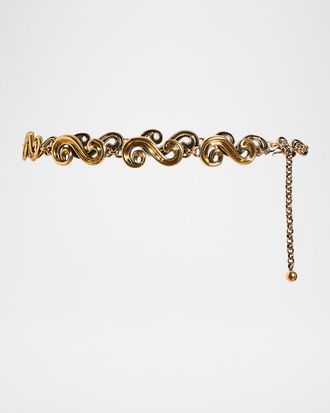 Etro Paisley Applique Chain Belt
