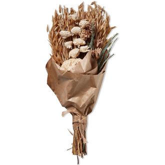 Tag Natural Dried Flower Bouquet in Kraft Decorative Sculpture in White at Nordstrom