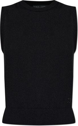 Dolce & Gabbana Kasjmier vest - Dames - Cashmere truien - Zwart - XS - Kasjmier - Truien & Vesten