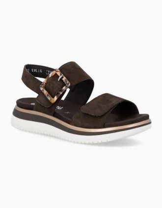 Remonte Womens Remonte Ladies sandals D1J62-25 in Brown - Black - Size: 7