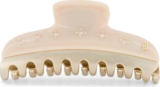 Alexandre de Paris Soleil Levant Large Vendome Crystals Claw Clip in Beige at Nordstrom