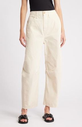 Rag & Bone Charlie High Waist Barrel Leg Pants in Ivory at Nordstrom Rack, Size 16