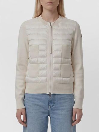 Moncler down padded wool zip cardigan