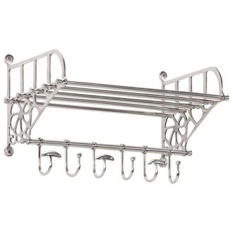vidaXL Soporte De Equipaje Con Perchas De Pared Aluminio Vidaxl