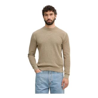 Benetton Trui met ronde hals - Heren - Ronde hals truien - Groen - XL - Katoen - Truien & Vesten
