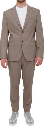 HUGO BOSS Arti-Hesten 253X - Heren - Business pakken - Beige - XL - Wol - Kostuums