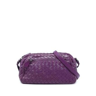 Bottega Veneta Tweedehands leren schoudertassen - Dames - Pre-owned - Paars - Maat: ONE Size Leer
