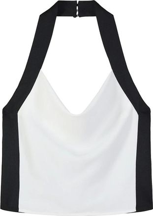 Patrizia Pepe Tops, Dames, Veelkleurig, M, Satijn, Halter Top