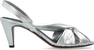 Neous Naos Hoge Hak Sandalen - Dames - Sandalen met hakken - Grijs - 37 EU - Leer - Schoenen