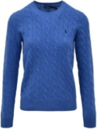 Polo Ralph Lauren Trui met ronde hals - Dames - Ronde hals truien - Blauw - S - Leer - Truien & Vesten