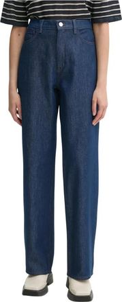 Theory High-waist Straight Jeans - Dames - Regular Fit Jeans - Blauw - W28 - Katoen - Jeans