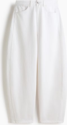 H&M Baggy High Waist Jeans - White
