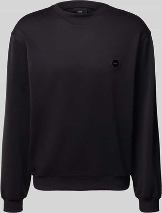 BALR. Sweatshirt mit Rundhalsausschnitt und Label-Detail in Black, Größe XXL