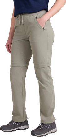 Mountain Warehouse Explorer Womens Zip Off Trousers - Quick Drying Pants, UV Protection Bottoms - for Hiking, Camping & Outdoors Light Khaki (Regular Length) Womens Size