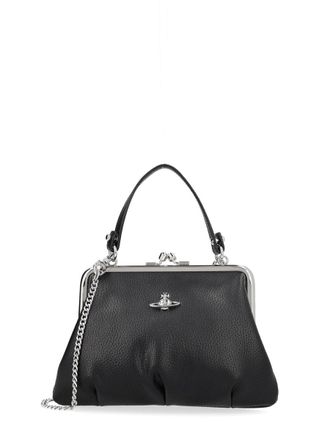 Vivienne Westwood Granny Frame Textured Polyurethane Handbag