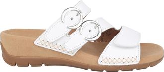 Gabor Dames Sandalen - Zomercollectie - Dames - Sleehakken - Wit - 36 EU - Leer - Schoenen