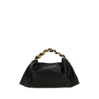 Burberry Black Leather Medium Swan Handbag