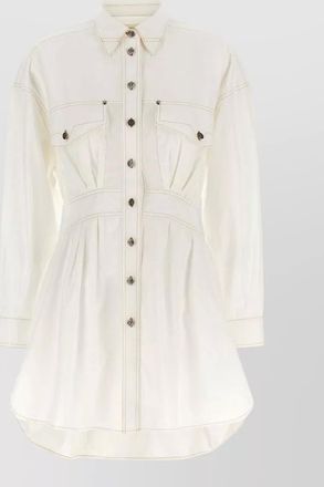 Versace cotton pleated shirt mini dress