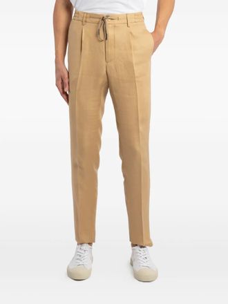 Tagliatore drawstring pleated trousers - men - Fabric - 54 - Neutrals