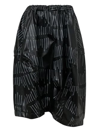 Comme Des Garçons Pagowski print midi skirt - unisex - Leather - S