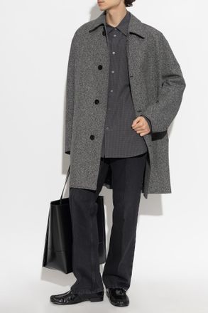 Marni Cotton Checked Shirt, Mens, Grey