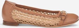 AGL Monia Ballet Flat in Cocoa Fabric at Nordstrom, Size 39.5