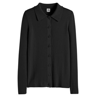 La Redoute Collections Vest met polokraag en knoopsluiting in fijn tricot