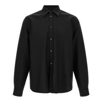 Jil Sander 240 Mohair Wool Canvas Shirt - male - Jil Sander - Casual Shirts - Black - 2XL - Shirts