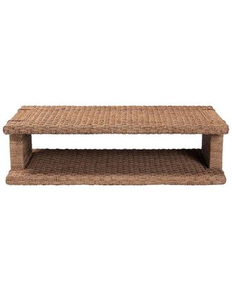 Baxton Studio Rhinos Handwoven Seagrass Coffee Table With Open Shelf