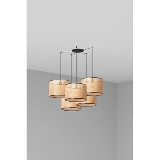 Faro Barcelona Mambo L&aacute;mpara Colgante Negra/rat&aacute;n &Oslash;450 5l 64314-49-5l