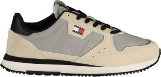Tommy Hilfiger Grigio Leren Heren Sneakers
