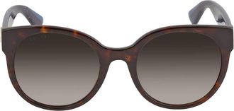 Gucci Brown Gradient Round Ladies Sunglasses GG0035SN 004 54