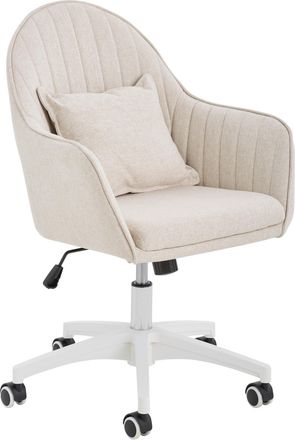 Livetastic Drehstuhl, Beige, Metall, Kunststoff, Textil, Füllung: Schaumstoff, Drehkreuz, 59x83-93x68 cm, Sitzfläche 360° drehbar, Büromöbel