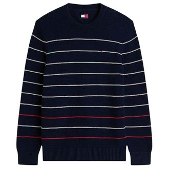 Tommy Jeans Trui met ronde hals - Heren - Truien - Blauw - Maat: M Katoen