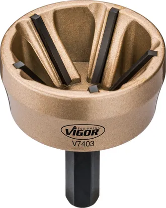 Vigor V7403 Herramienta De Desbarbado Acero Tungsteno 13-35 Mm