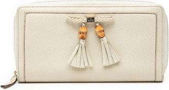 Gucci Beige Leather Long Wallet (Bi-Fold) (Pre-Owned)