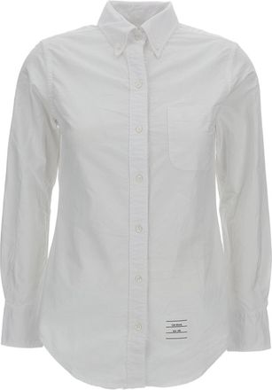 Thom Browne Oxford Long-Sleeved Shirt with Button-Down Collar