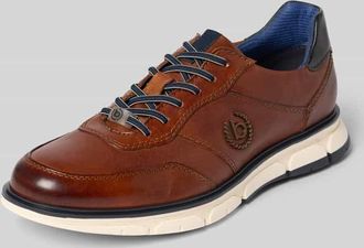 Bugatti Halbschuhe aus Leder mit Label-Detail Modell Don in Cognac, Gr&ouml;&szlig;e 40