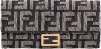 Fendi Cross Body Bags, female, Black, ONE SIZE, Baguette Continental With Chain