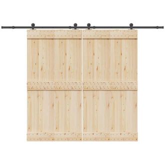 vidaXL Vidaxl - Kit De Herrajes Para Puertas Correderas Acero Negro 305 Cm
