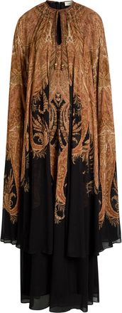 Zimmermann Hypnotic Cape-effect Chiffon Maxi Dress - Multi Print - 00 (UK 6 / XS)
