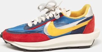 Nike Nike X Sacai Multicolor Leather And Suede Ld Waffle Varsity Blue Sneakers