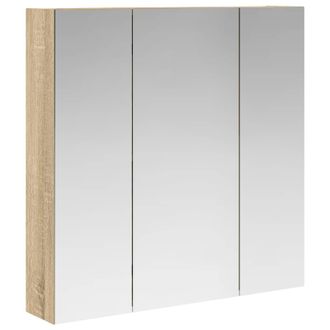 vidaXL Armario Con Espejo De Ba&ntilde;o Roble Sonoma 70 X 14,5 X 70 Cm Vidaxl