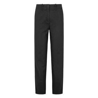 Bomboogie Pantaloni chino slim fit in cotone satinato tinto - - Trousers - Donna - Nero - XS
